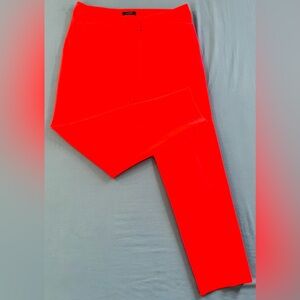 Halogen Dress Pants Womens 2 Petite Red Twill Slim Tapered Ankle Career Workwear
